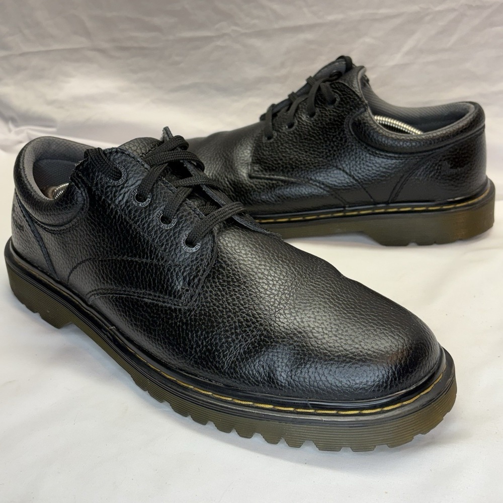 Dr Martens Ashfeld Mens Size 13 Black Pebbled Leather Lace Up Oxford Shoes Boots